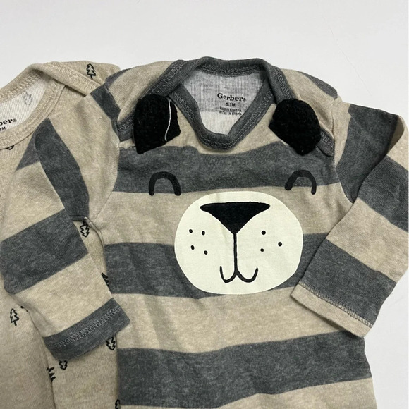 Gerber • 0-3 Months Grey Beige/Tan Baby Onesies - Picture 2 of 4